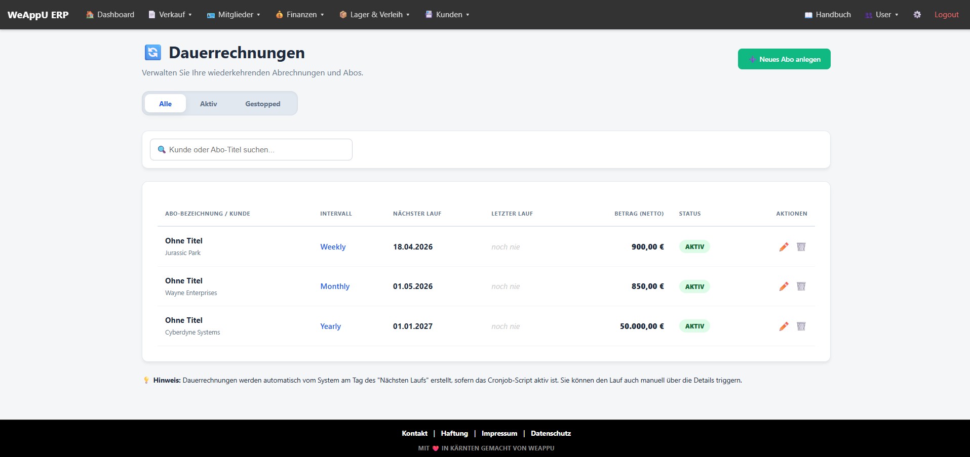einfach-gebucht Screenshot